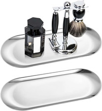 Dekotablett silber Edelstahl