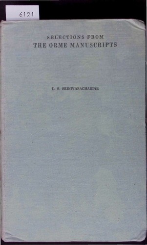 Selections from orme - selections,