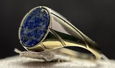 333 Gold Siegelring Mit Lapislazuli Gr. 58,5 8 Karat Gelbgold Siegel Ring Herren