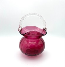 Vintage Kunstglas, Cranberry
