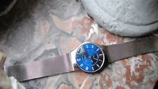 bildschöne Skagen Armbanduhr unisex blau  rar