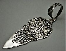 Jugendstil Tortenheber 800er Silber Engel Putten Rose Tauben floral (AP)