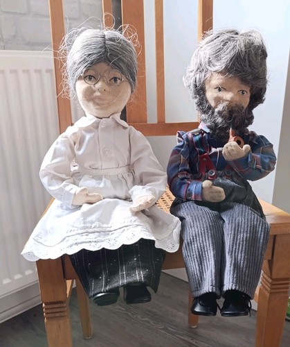 Zwei schweizer stoffpuppen oma - zwei,
