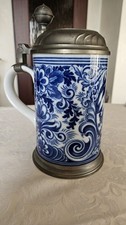 Bierkrug mit Zinndeckel AK