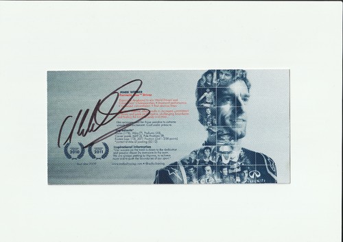 Mark webber original autogramm - webber,
