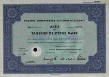 PHOENIX Gummiwerke 1963 Hamburg Harburg Wien Firestone 1000 Deutsche Mark