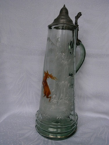Jäger karaffe krug um - jÄger, 1900
