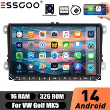 9" Apple Carplay Android 14 Autoradio GPS Navi Für 2 DIN VW GOLF 5 6 Passat Polo