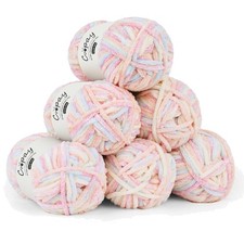 Chenille Wolle 6x100g, weiche