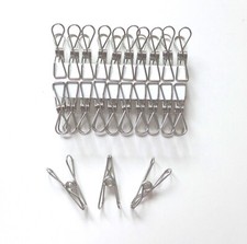 60 St. Klammern Edelstahl rostfrei Wäscheklammer