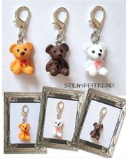 ANHÄNGER SCHLÜSSELANHÄNGER TASCHENANHÄNGER TEDDYBÄR BÄRCHEN braun weiß