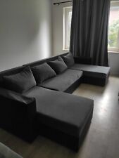 Wohnlandschaft mit Schlaffunktion - U-Form Couch, mit Bettkasten