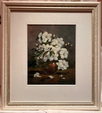 Antique Oil Painting - Floral
