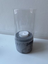 Beton Deko Teelichthalter Glas