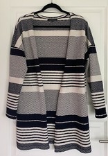 ONLY Damen Cardigan Jacke Schwarz Weiß Baumwollgarn Gr.M