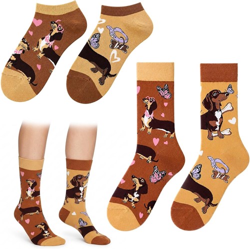 2er set dackel socken - set,