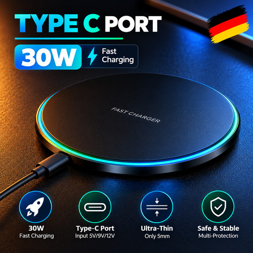 30w wireless charger schnell - wireless,