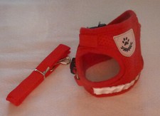 Geschirr Nr. 4 Katze Hund Kleintier Parrador ROT XS Reflektor verstellbar Leine