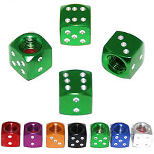 Ventilkappen Ventil  Würfel cube chrom Dice Bike Auto LKW Motorrad Chopper Rad 