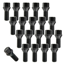 20 Radschrauben M14x1,5 35mm Kegel Schwarz SW17 Radbolzen Alufelgen Stahlfelgen