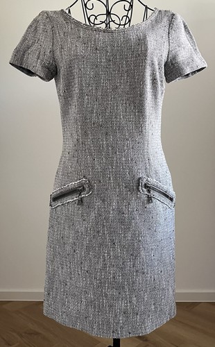 Set kleid tweed - bouclé, grau