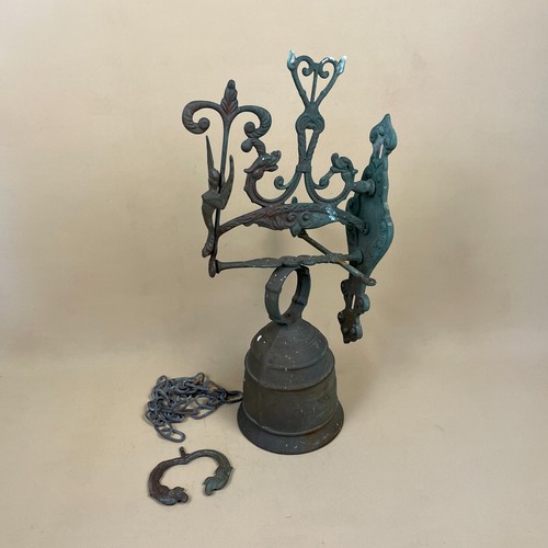 Antike wandglocke metall - antike,