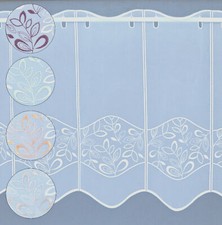 16 cm breite Scheibengardine nach Maß Stickerei Voile Gardine Panneau Typ441