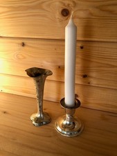 Vintage Vase aus Metall und