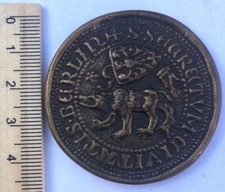 BERLIN 1972, von Hans Füssel, Weihnachten 1972, Siegel von 1400, Bronzeguss, 47m