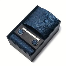 Herren Krawatten Set Blau