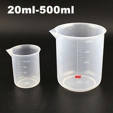 20~500ml Kleine Messbecher Kunststoff PP Transparent Backwerkzeug Krug Meßbecher