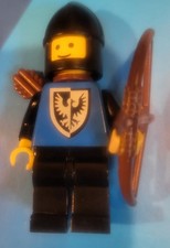 Lego schwarz Falke Bogenschütze Minifigur Schloss 1980er Jahre