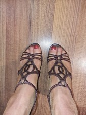 Shein Sexy Heel Sandalette Braun Gr 39