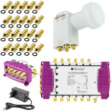 Multischalter 5/12 OPTICUM +Quattro LNB Sat Multiswitch HDTV HD 4K 12 Teilnehmer