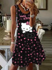 Hello Kitty Kleid Sommer Mädchen Damen Mädchen 38 - 46