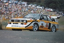 Poster Walter Röhrl Audi Sport Quattro S1 Eifel Rallye Classic 2006 Foto 75x50cm