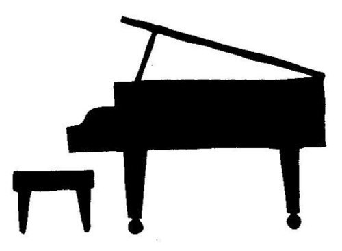 Aufkleber flügel klavier - aufkleber,