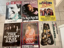 Konvolut Konzertposter 80‘er Jahre Rock/Jazz/Pop