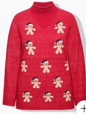 Weihnachtspulli Ulla POPKEN LEBKUCHENMANN Langarm