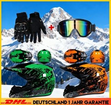 Helme Crosshelm Integralhelm M/L/XL Brille Motorcross Motohelm Handschuhe