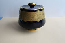 Lindner Deckeldose Bonboniere in Echt Kobalt mit Ätzgold Höhe 12 cm