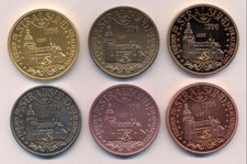 Medaille Hansestadt Stralsund  1996  Marienkirche / Kogge  6 Versionen  38 mm