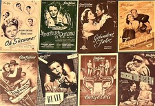 Sammlung Filmprogramme 8 Stück Abverkauf - Nachkrieg Illustrierte Filmbühne
