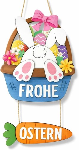 Türschild frohe ostern holz - türschild,