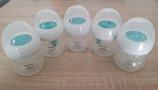 Philips Avent Trinkflaschen (125ml) x5, mit Kolikschutz und Deckel, gebraucht