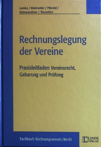 Rechnungslegung der vereine - rechnungslegung,
