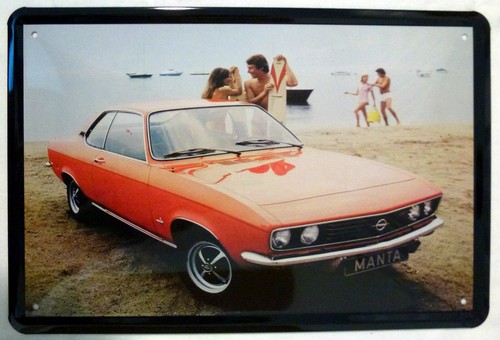 Blechschild 20x30 opel manta - opel,