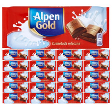  Alpen Gold Czekolada mleczna 80 g x 25 sztuk ZESTAWY