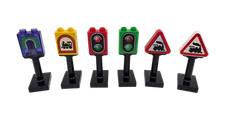 Lego® Duplo Eisenbahn TRAIN Straßenschilder SET Bahnübergang Signal Tunnel - 6 S