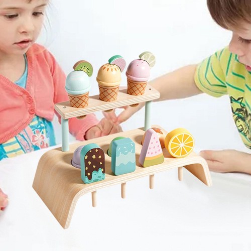 Eiscreme set aus holz - eiscreme-set,